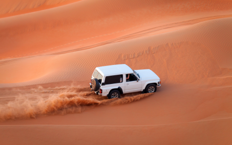 Dubai desert safari adventure with dune bashing included in Hyderabad to Dubai tour package